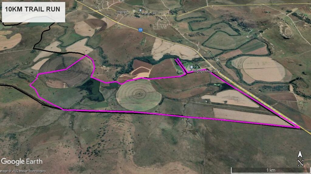 10km Trail Run map route