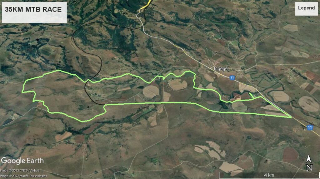 35km MTB Race Map Route